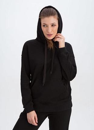 Худи кофта спортивная с капюшоном женская стильная черная