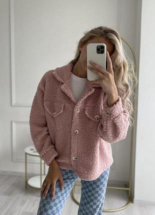 Женская куртка-рубашка тедди