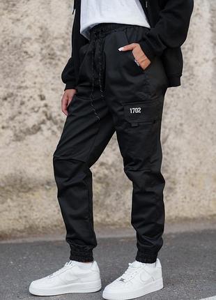 Женские хлопковые брюки карго without reflective 2026 black