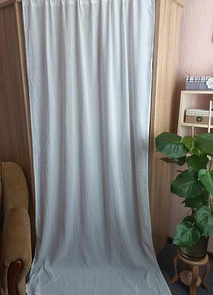 Біла штора портьєра тюль фіранка гардина занавіска з мереживом 121×244 см