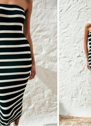 Сукня жіноча в рубчик