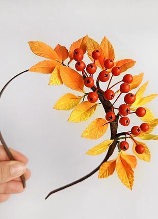 Обруч рябина на праздник осени
