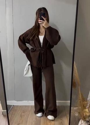 Костюм🤎штани та кардиган