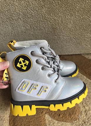 Демисезонные ботинки off 28 размер для девочки распродаж