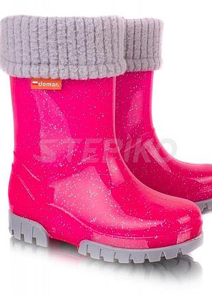 Детские резиновые сапожки demar twister (брокат)