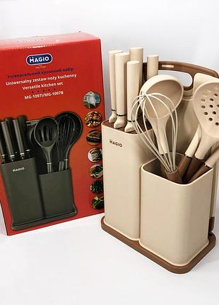 Набор силиконовых кухонных вещей magio mg-1097i набор ножей лопаток 12 предметов