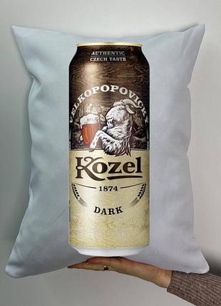 Подушка с принтом габардиноваялуга, белая 35х45 (581)