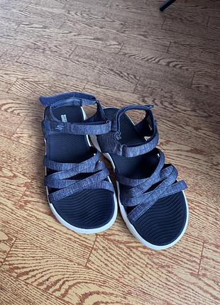 Босоніжки жіночі skechers 26 см устілка сині