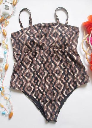 Класний суцільний купальник в орнамент m&s🌴🌹🌴