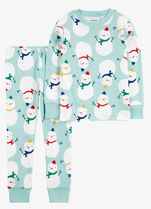 Carters хлопковая пижама картерс snowman