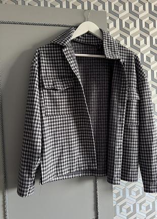 Тепла жіноча сорочка в клітинку