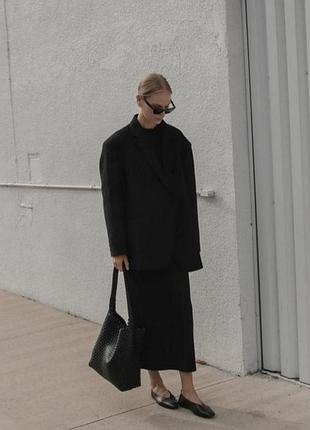 Пиджак блейзер черный с мужского плеча