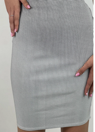 Юбка карандаш р 16 / 48 принт гусиная лапка