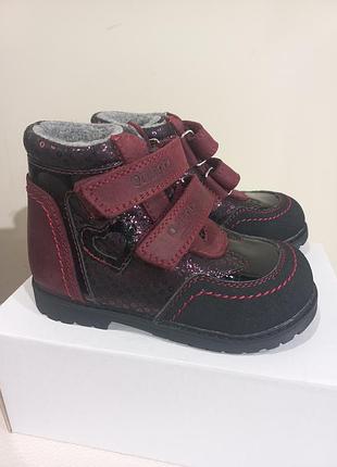 💛детские ортопедические ботинки, натуральная кожа, размер 24