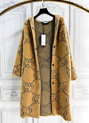 Теплый кардиган из мягкой ангоры, кашемир/шерсть, капюшон, новый