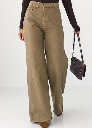🔸широкие джинсы palazzo с высокой талией🔸
