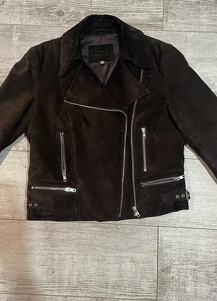 Куртка косуха справжня замша шкіра