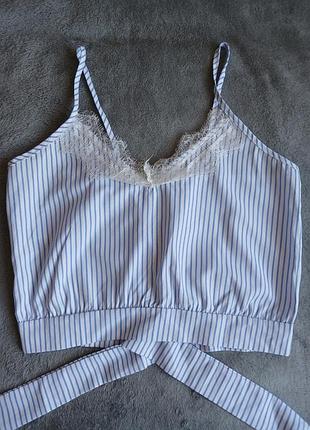 Топ с открытой спиной в полоску, размер s