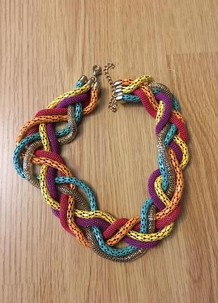 Кольоровий дуже красивий ланцюг (цепь, бусы, намисто)