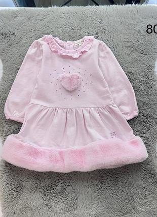 Сукня плаття тепла святкова для дівчинки 9-12 місяці 80 см