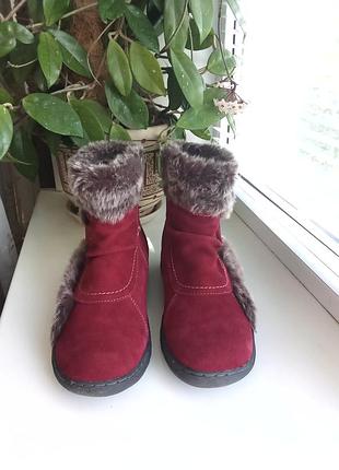 Fleet & foster - uk. зимние комфортные ботинки челси - замш + искуств. мех. р. 40 - 26,3 см