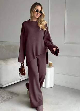 Стильний тепленький костюм із пресіальної ангори