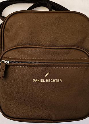 Сумка мужская daniel hechter через плечо коричневого цвета