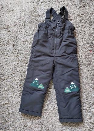 Брюки зимние, комбинзон брюки серые утепленные, лыжные брюки