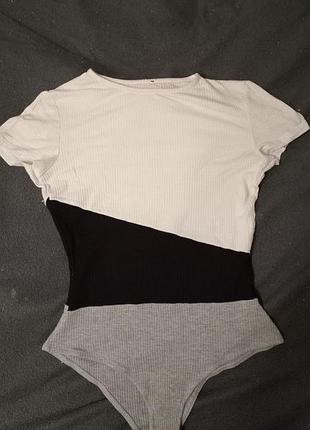 Боді tally weijl в рубчик xs