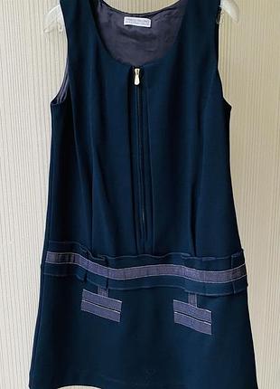 Платье сарафан школьный синий pinko pallino