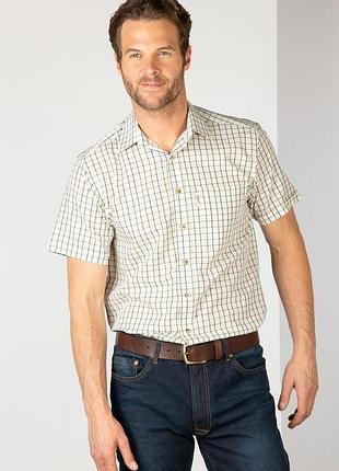 Охотничья рубашка в клетку с коротким рукавом от британского бренда rydale