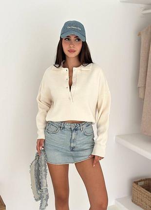 Трикотажний джемпер з м'яким коміром