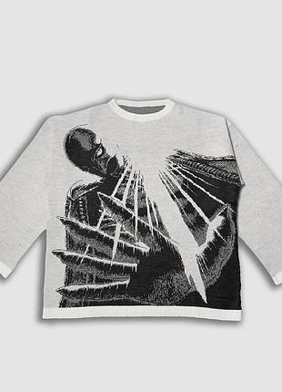 Свитер с принтом godhand knitted sweater