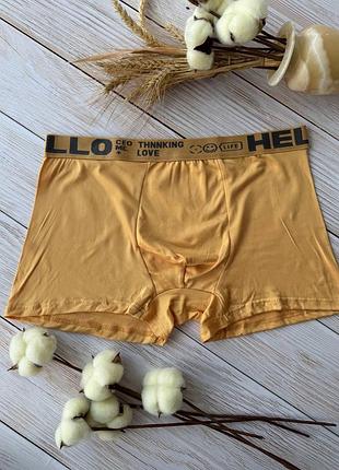 Труси-боксери,чоловічі hello  гірчичний