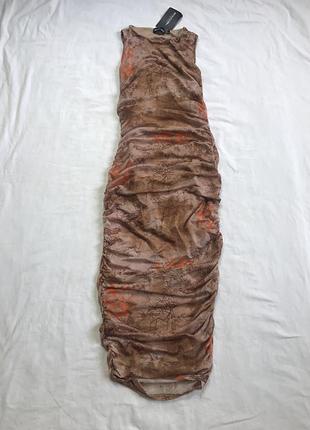 Сукня в китайському стилі тренд сітка довга