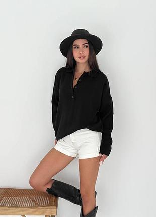 Трикотажний джемпер з м‘яким коміром