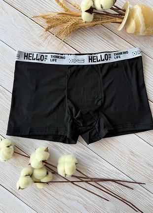 Труси-боксери чоловічі hello  чорний