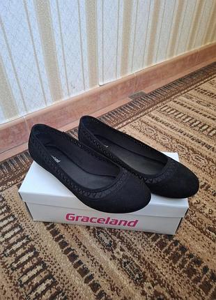 Брендовые лодочки, балетки graceland, р.38