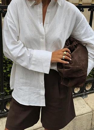Базова оверсайз сорочка з льону