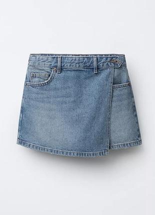 Cтильнa джинсовa юбка-шорти від відомого іспанського бренду zara.