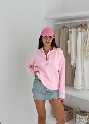 Трикотажний джемпер з м‘яким коміром