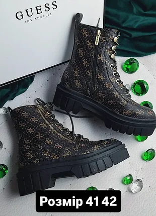 Guess оригінал брендовані черевики комбати на шнурівці на платформі