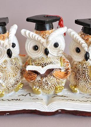 Керамическая статуэтка "совы ученые", 16 х 11 см