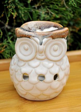 Керамічна аромалампа "сова", 10 х 8 см