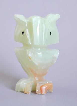 Статуэтка сова из натурального камня оникс, 6.5 х 3.5см (цвет, как на фото)