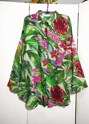 Новая без навесной бирки с контрольками яркая рубашка