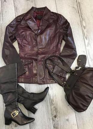 Пиджак из натурально кожи