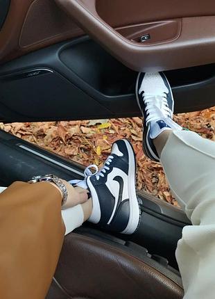 Nike air jordan 1 retro high женские кожаные кроссовки (деми)🆕высокие найк аир джордан🆕4 фото