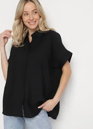 Вискозная блузка- оверсайз на пуговицах/ l/ brend opus