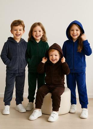 Велюровий костюм для дівчинки зріст 86см-134см